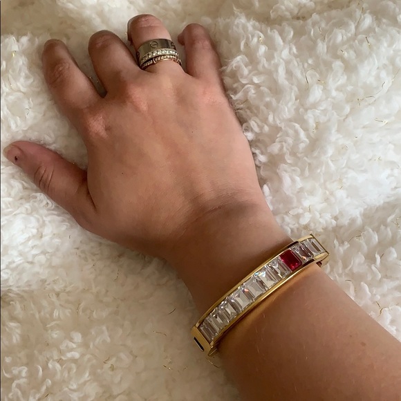 RARE Michael Kors Regal Baguettes Hinged Bangle - Picture 3 of 13
